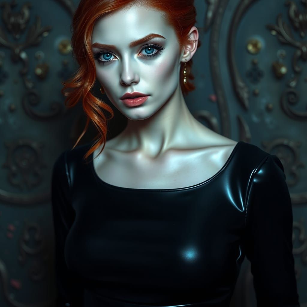 Elegant Gothic Goddess with Dark Elegance