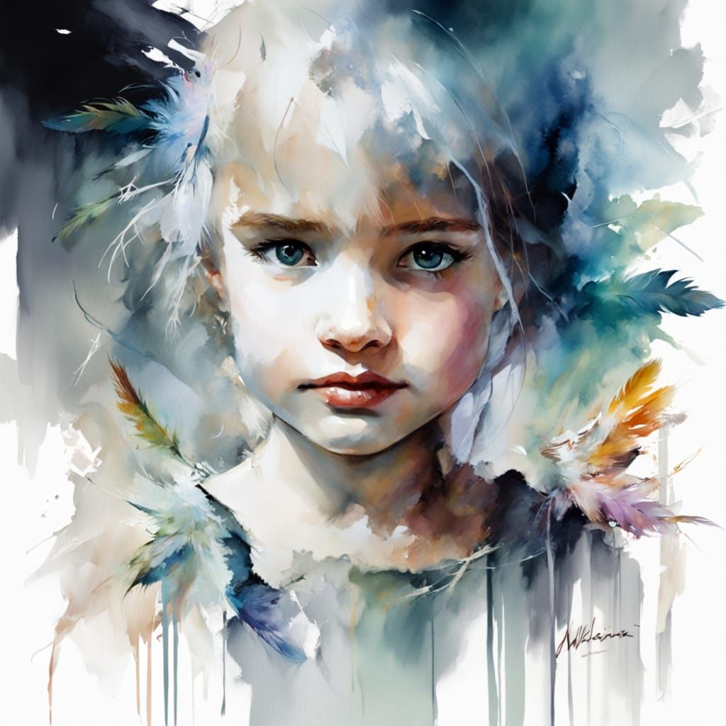 Surreal Watercolour Duckling in Whimsical Willem Haenraets S...