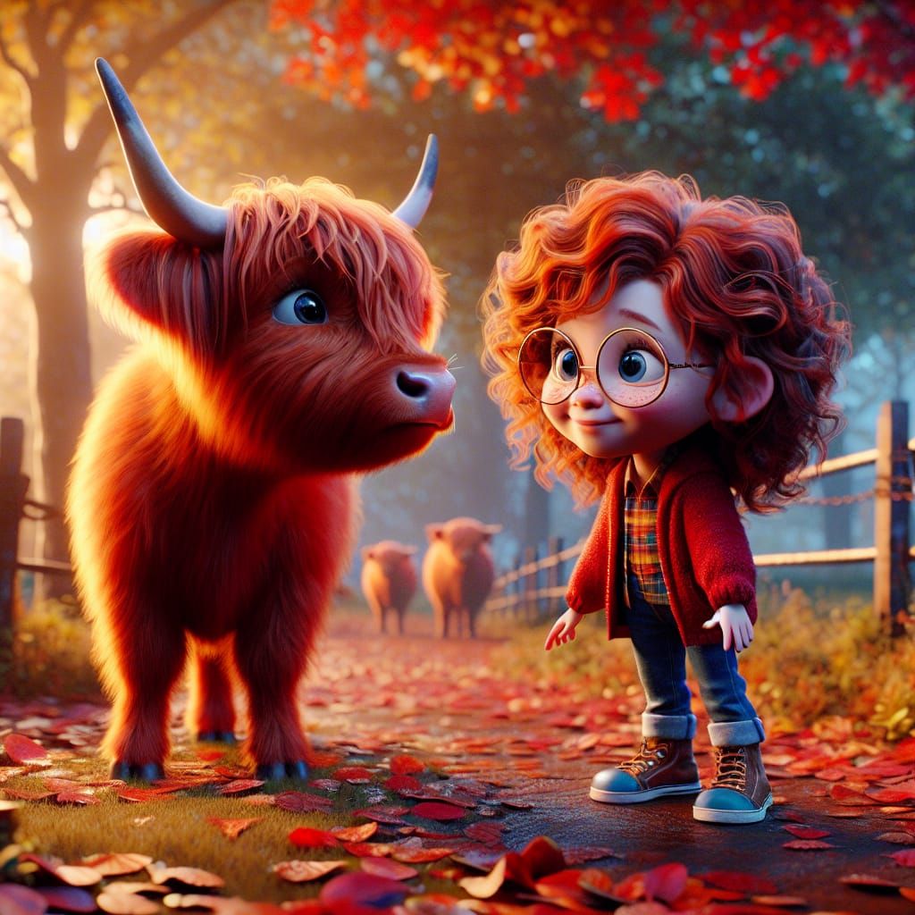 ​"3D 24K quirky 7 year old girl