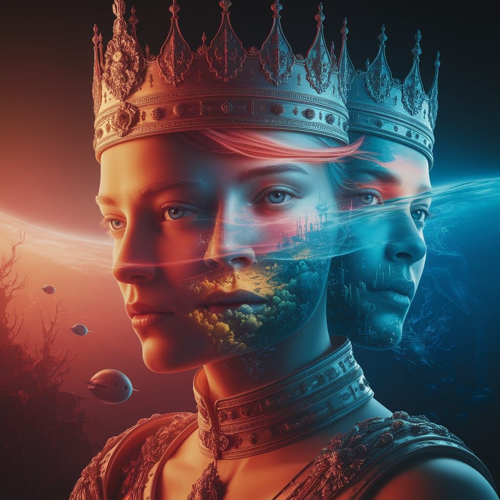 Fantasy Kingdom Meets Aquatic Paradise in Stunning Digital A...