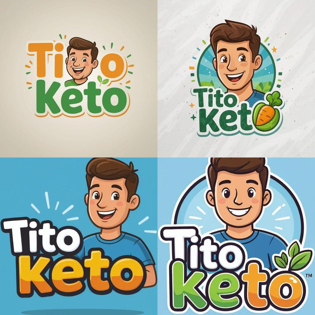 Tito Keto Logo: Smiling Uncle for Low-Carb Diet