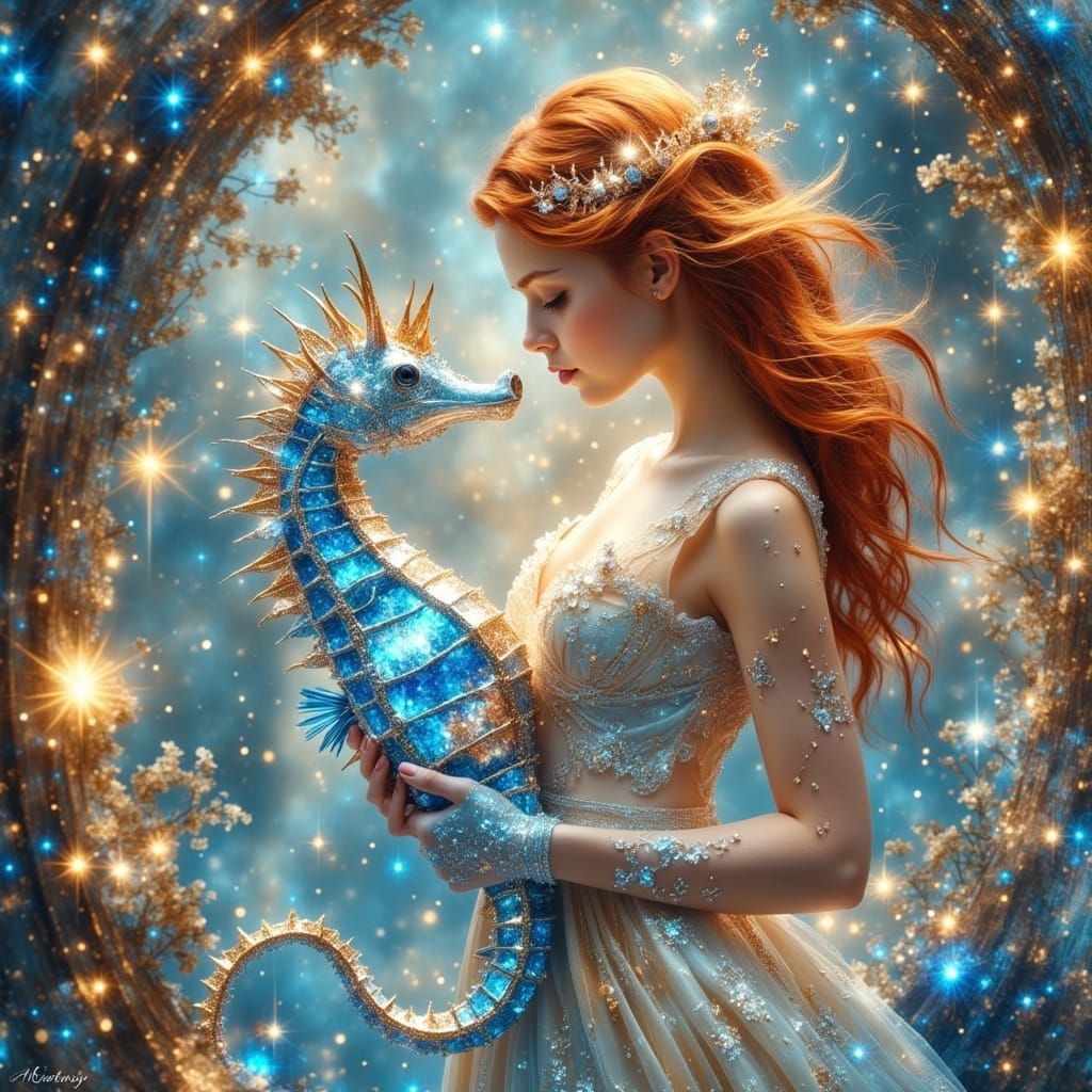 Ethereal Mermaid Made of Crystals and Diamonds in Whimsical ...