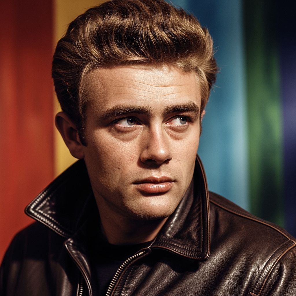 James Dean Portrait in Cinematic Style
