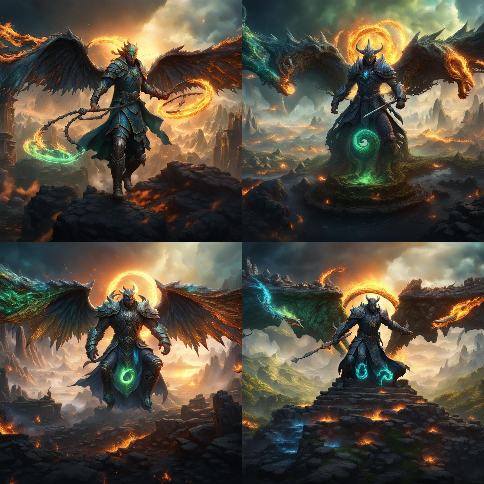 Rings of Flames: Detailed Matte Painting