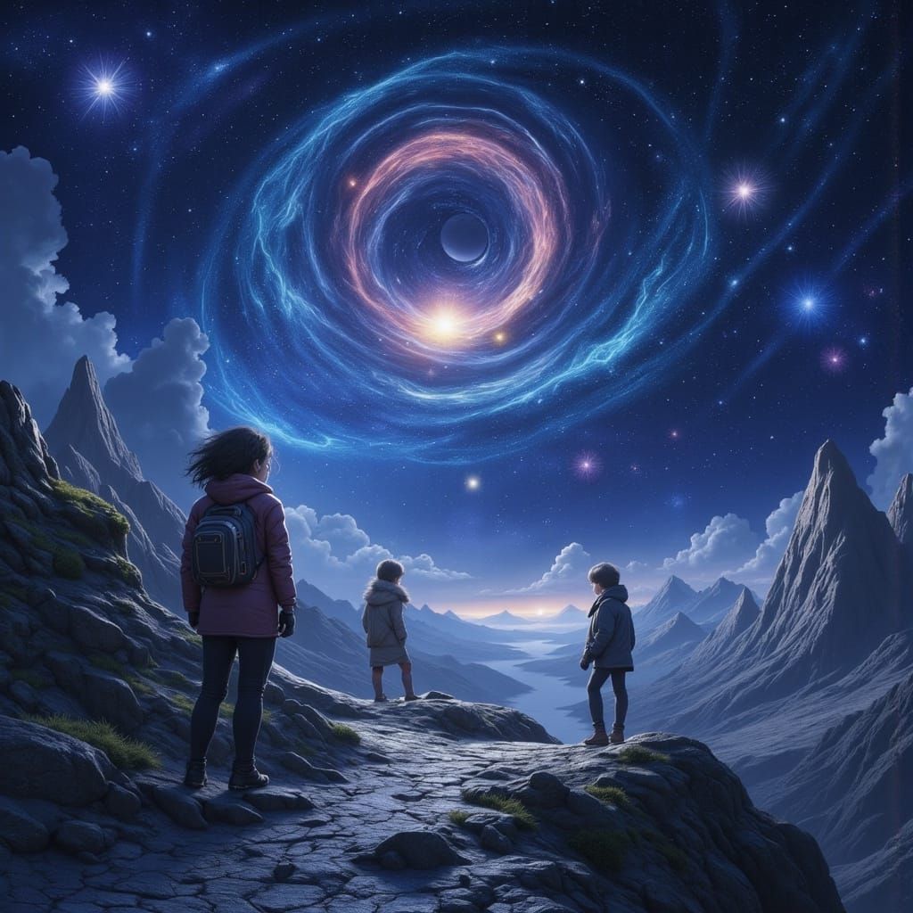 Surreal Sci-Fi Universe Creation Scene