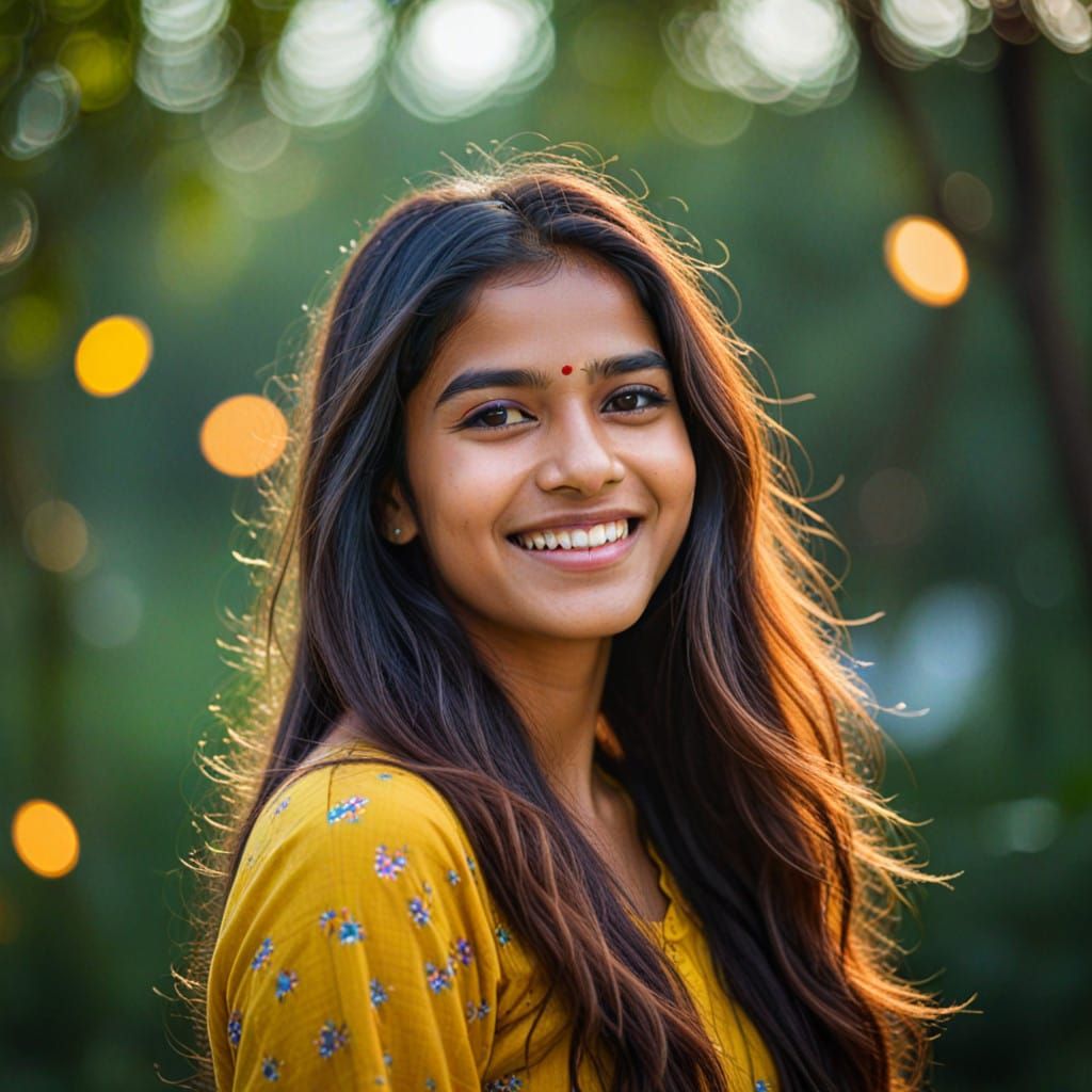 Mystical Indian Goddess in Vibrant Fantasy Landscape