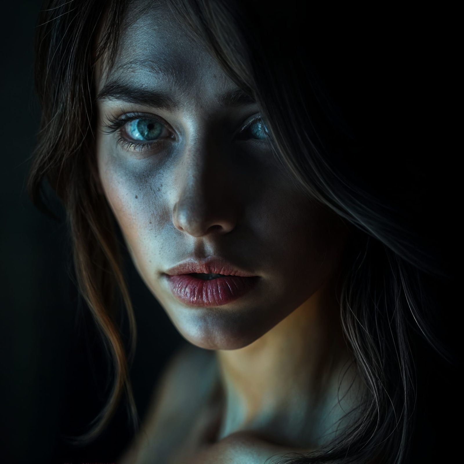 Mysterious Woman in a State of Enchanting Serenity