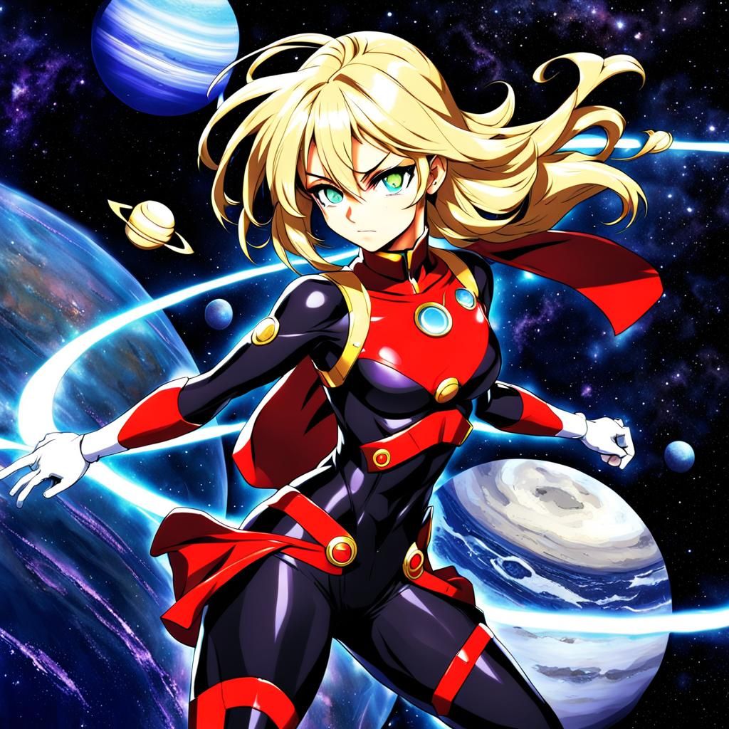 Saturn Girl in Anime Style