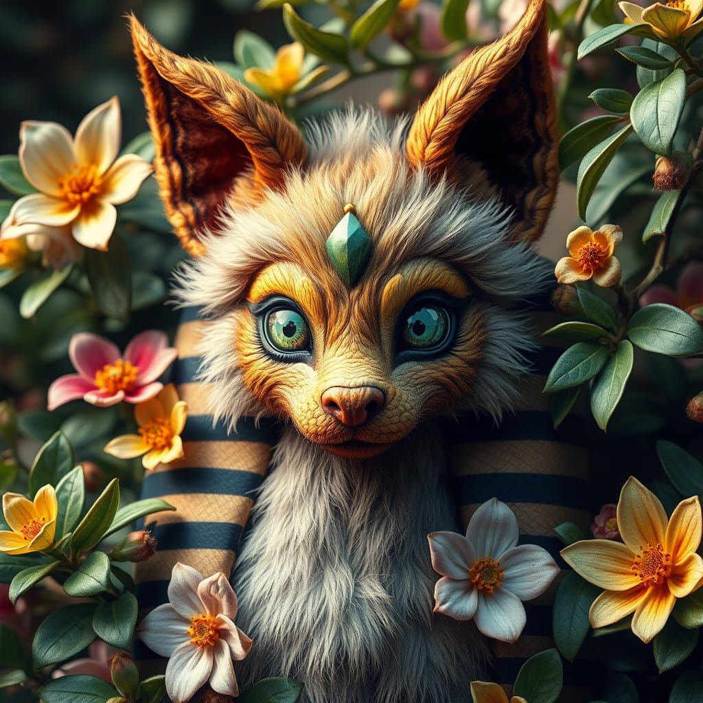 Enchanted Creature in Vibrant Natural Setting