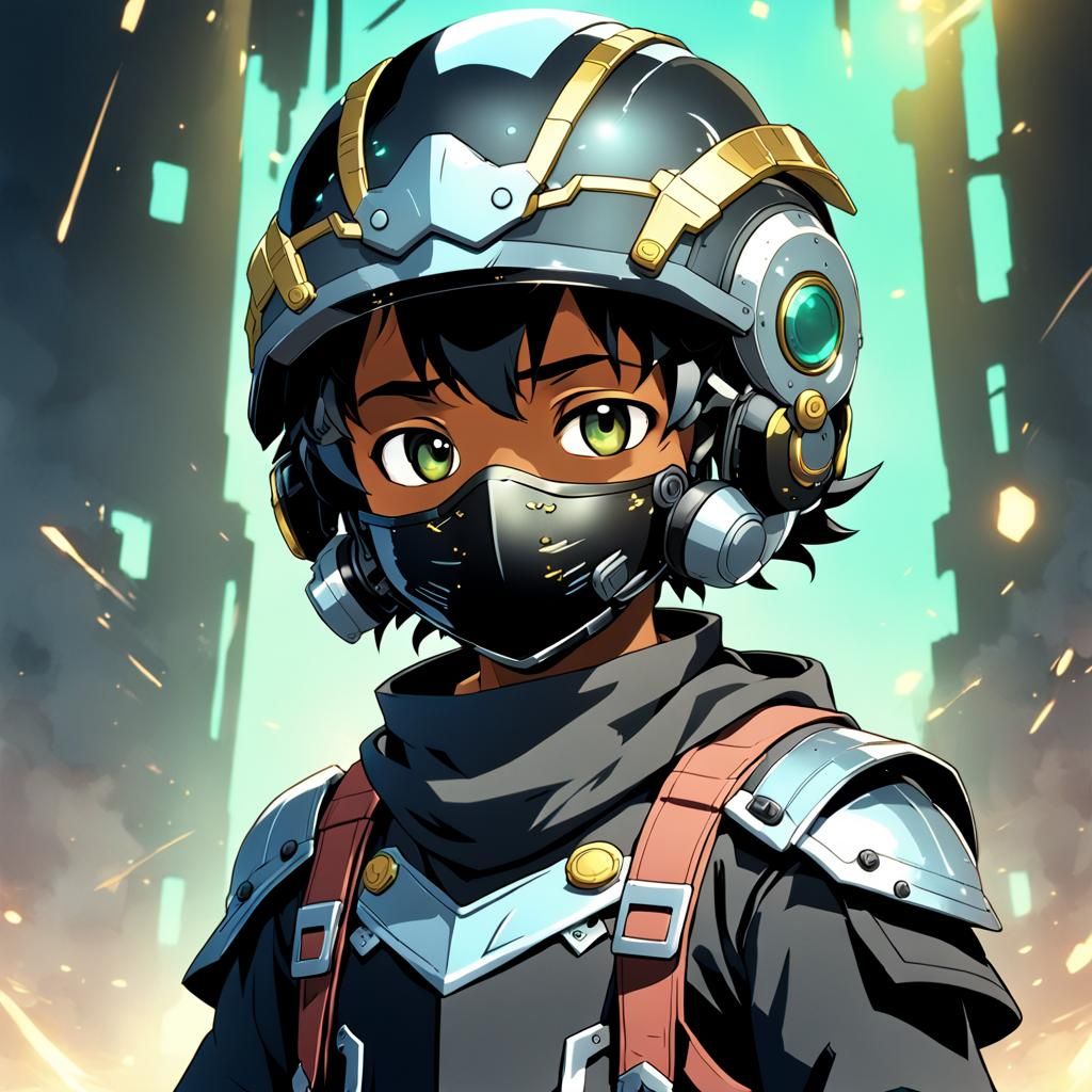 Young Tinkerer in Fantasy Helmet