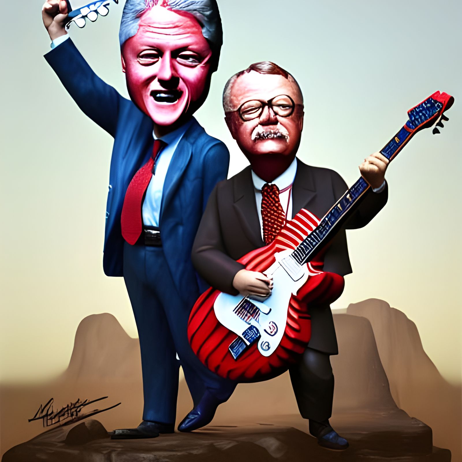Bill and Ted Presidential Guitar Duel