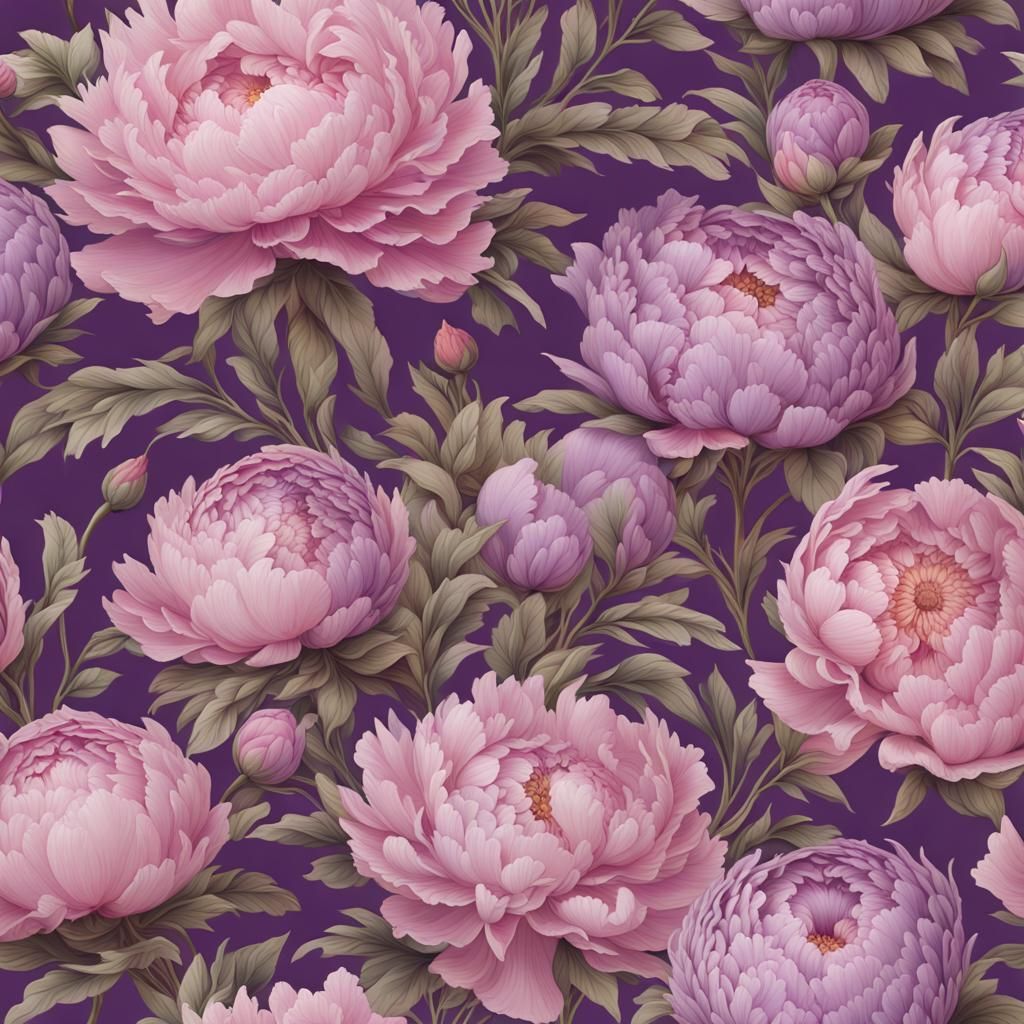 Botanical Wallpaper Pattern with Vintage Flowers