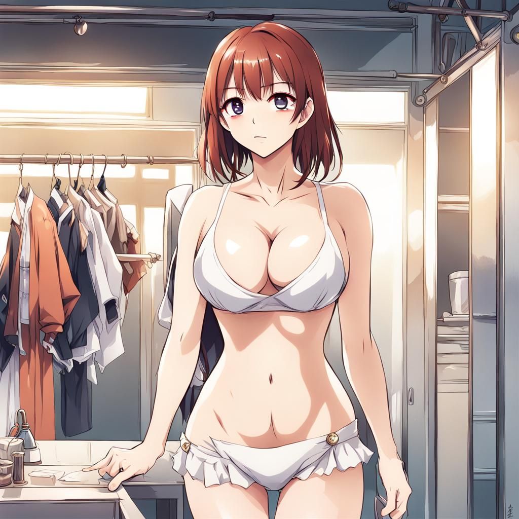 Anime Girl Portrait in Manga Key Visual Style