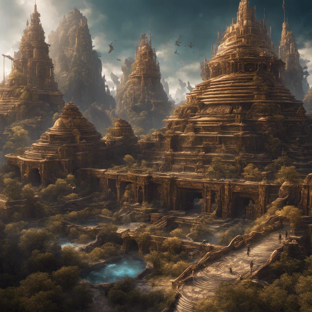 Detailed Matte Painting of Annunaki Technology