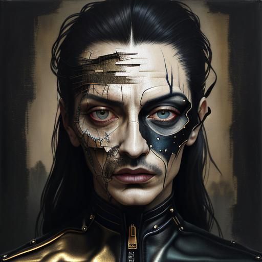 Surreal Unzipped Face Reveals Newspaper Skin