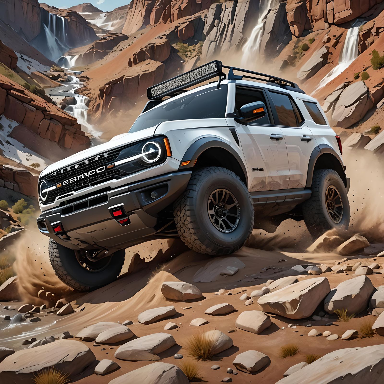 White 2023 Bronco Sport 4x4 in Splash Art