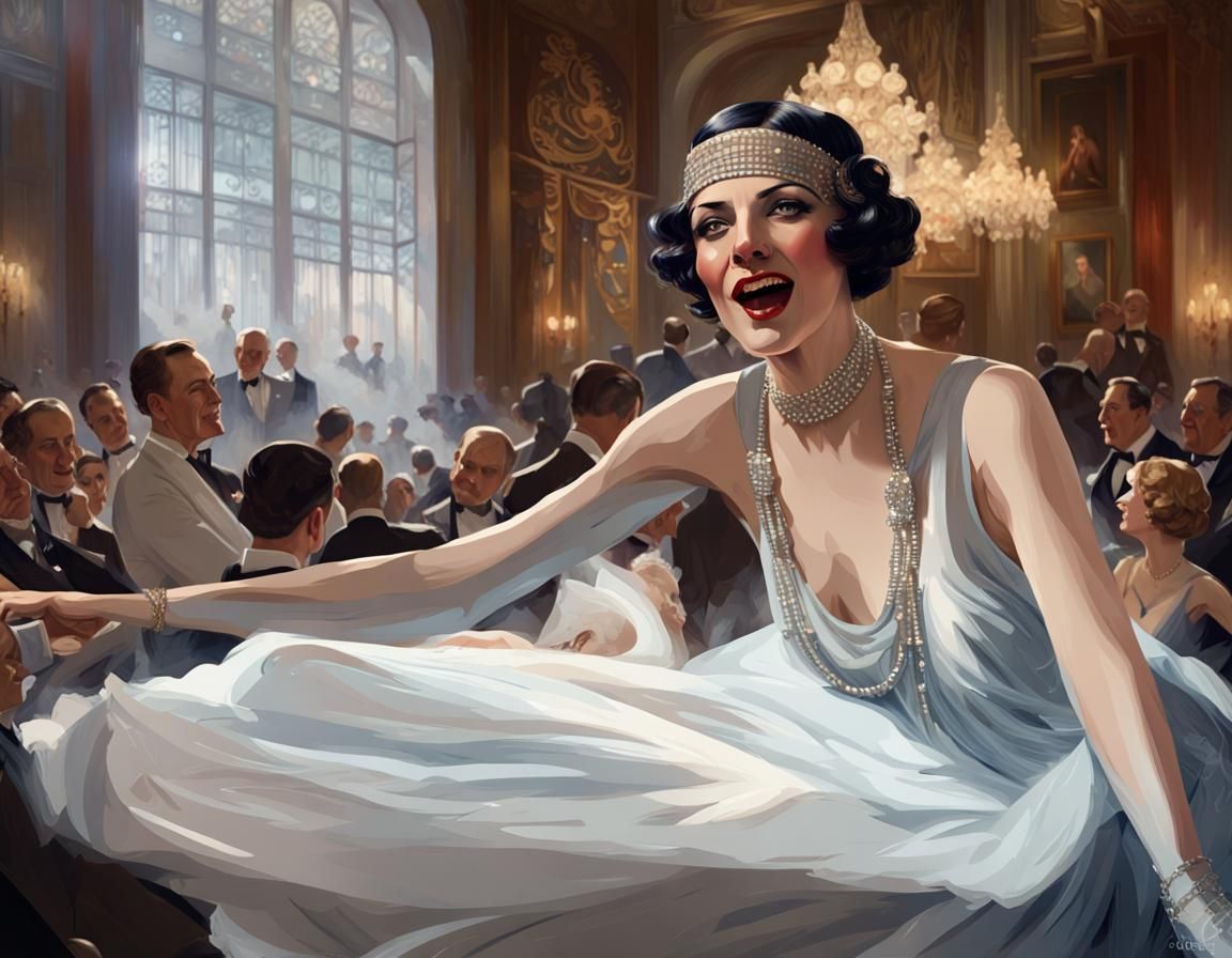 Flapper Dancing in Roaring Twenties Style