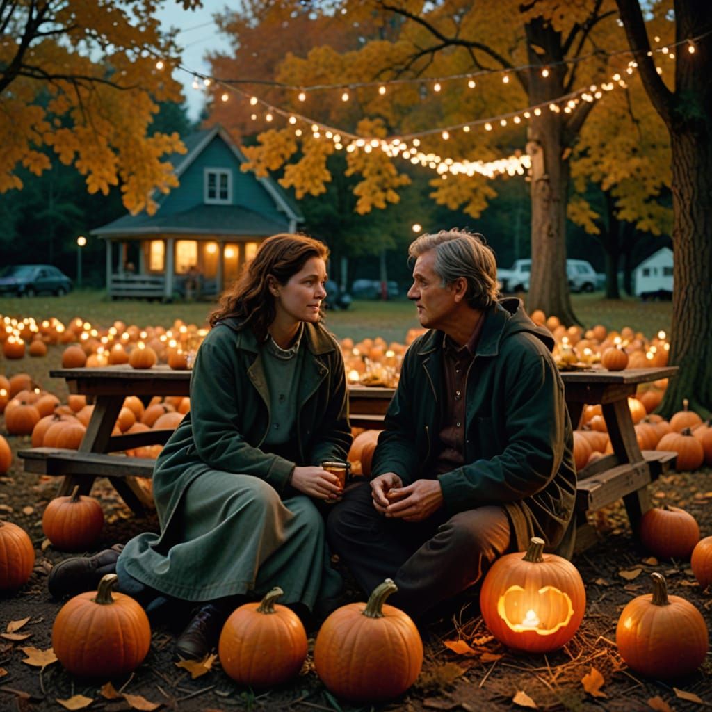 Romantic Autumn Date Night in Pumpkin Patch