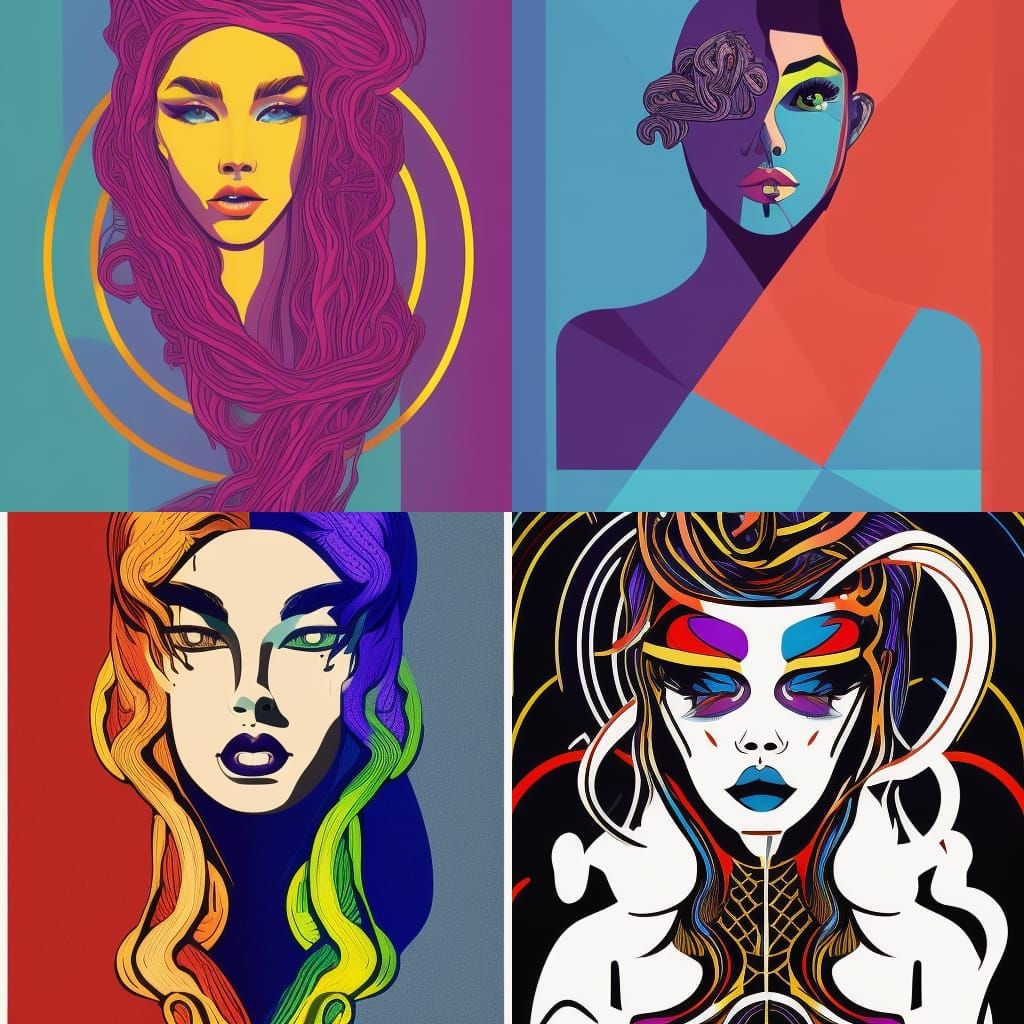 Madison Beer as Medusa in Pop Art Style