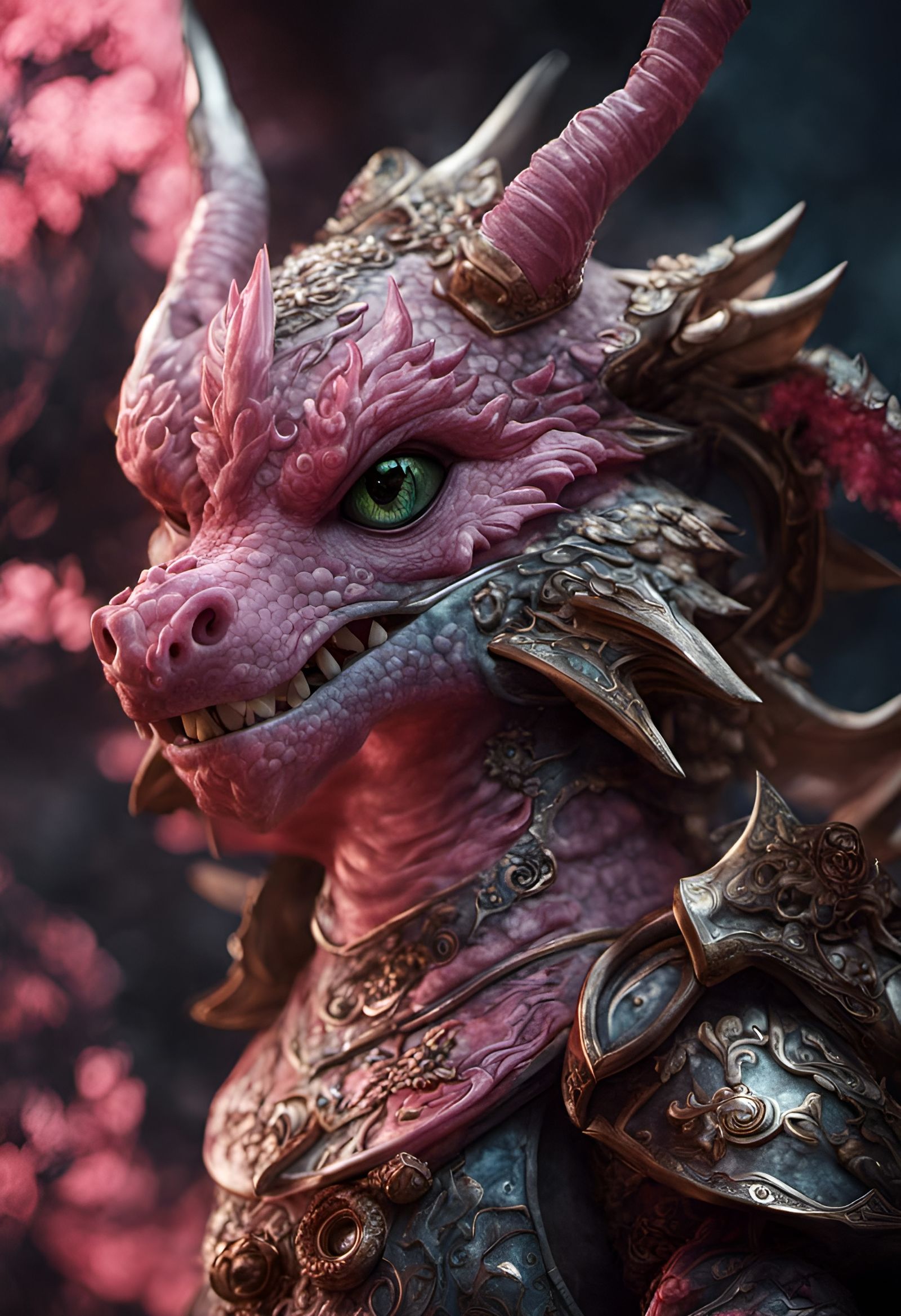 Pink Ornate Dragon