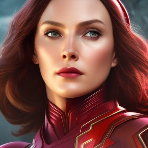 Scarlet Witch Portrait in Original Cowl