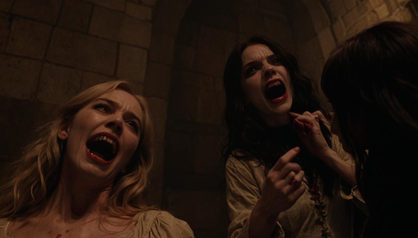 Vampire Queens in Dark Cryptic Shadows