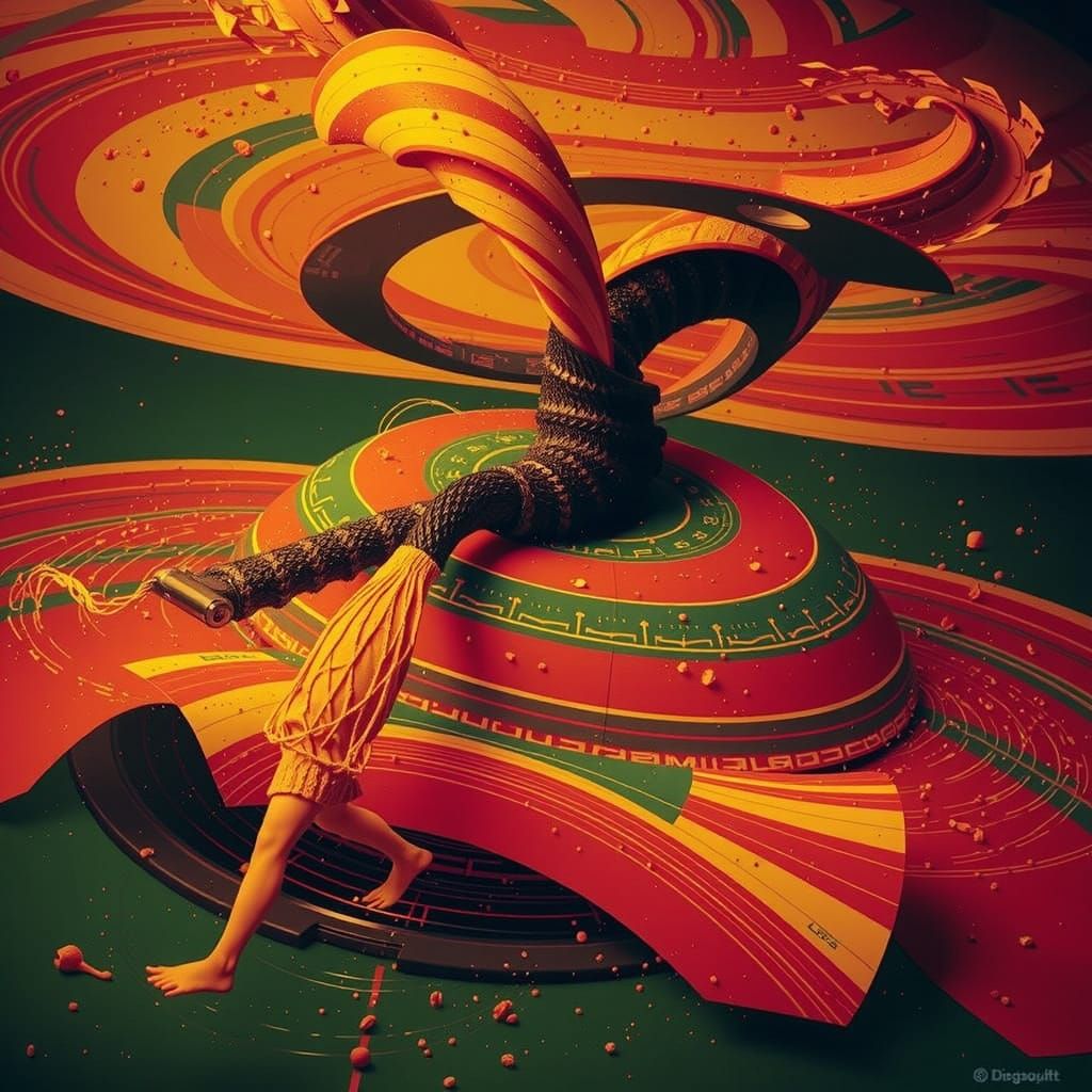 Abstract Swirling Vortex of Motion and Energy