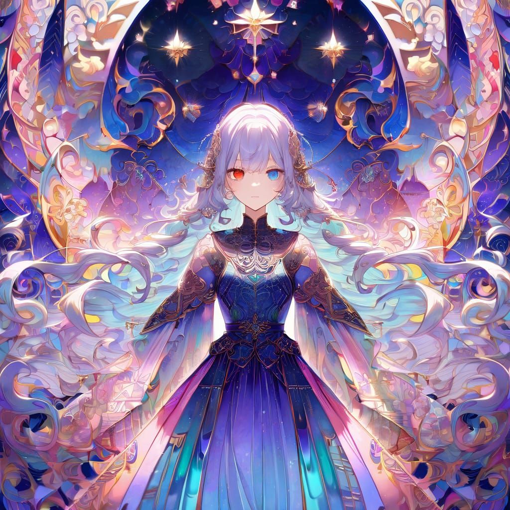 Anime Heroine in Soft Pastel Hues