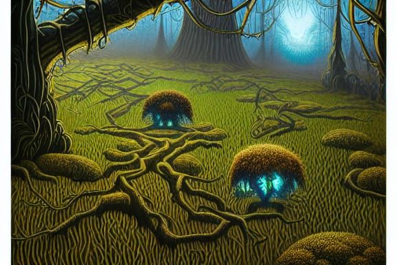 Field Dryad Moss Blooming Cubism Entrepreneur