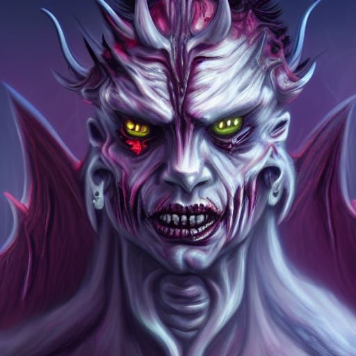 Alastor Demon Portrait in Viziepop Style