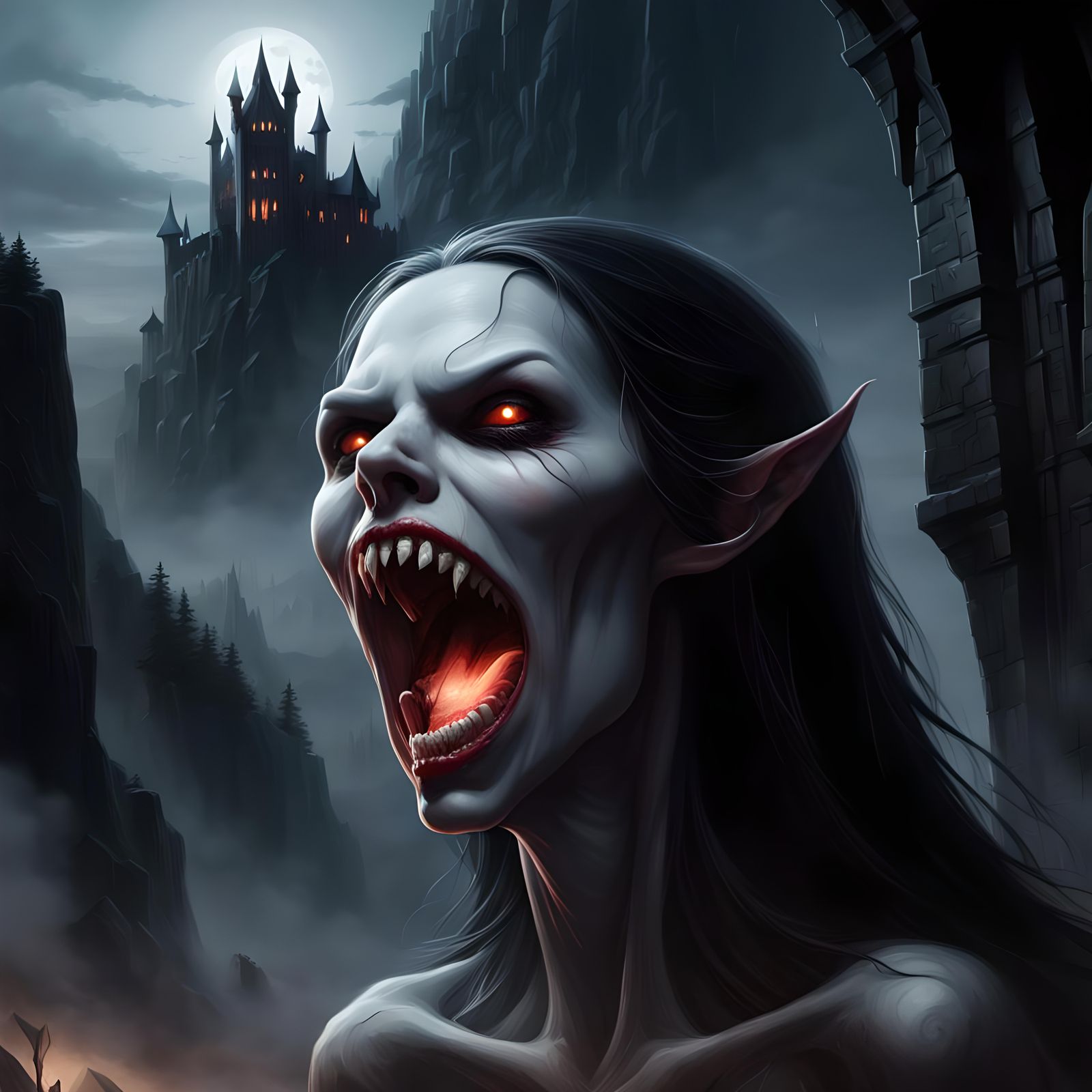 Dark Castle Ghost Screams in the Valley