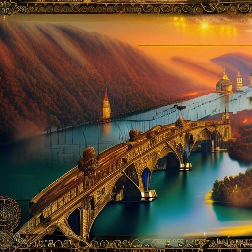 Epic Digital Painting Inspired by Blue Danube Waltz