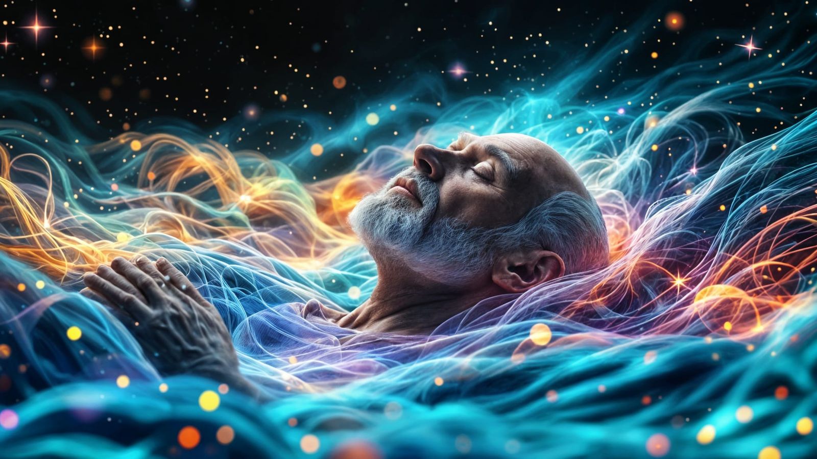 Astral Projection: Ethereal Cosmic Illustration