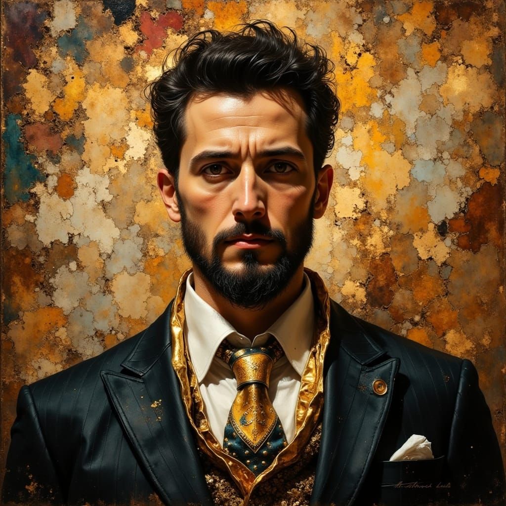 Ethereal Sephardic Male in Hyperkraximalist Style