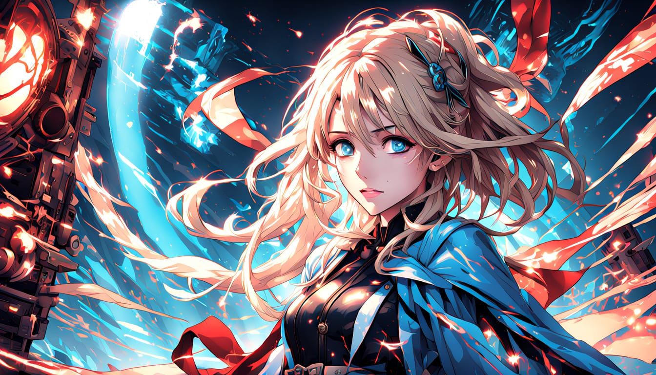 Biting Her Lip in Temptation: Anime Fantasy Key Visual