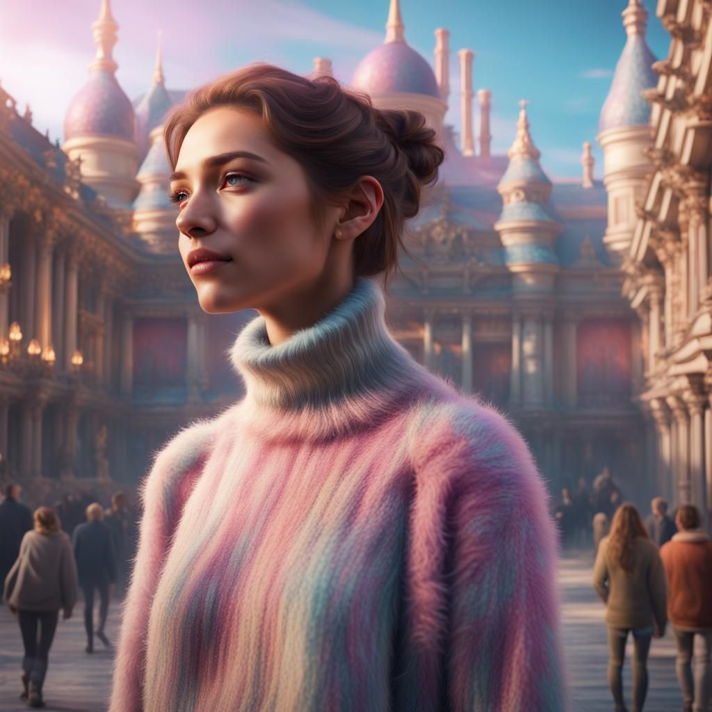 Teenager's Palace Wonder: Pastel Fantasy Art