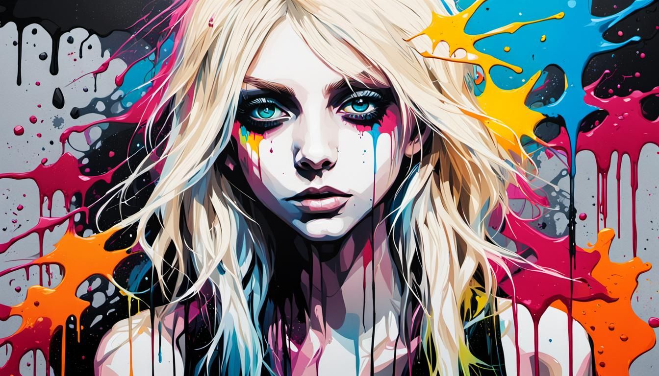 Taylor Momsen as Angelic Graffiti Street Art