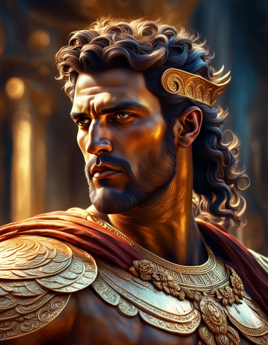 Eros, Greek God of Love and Desire in HDR