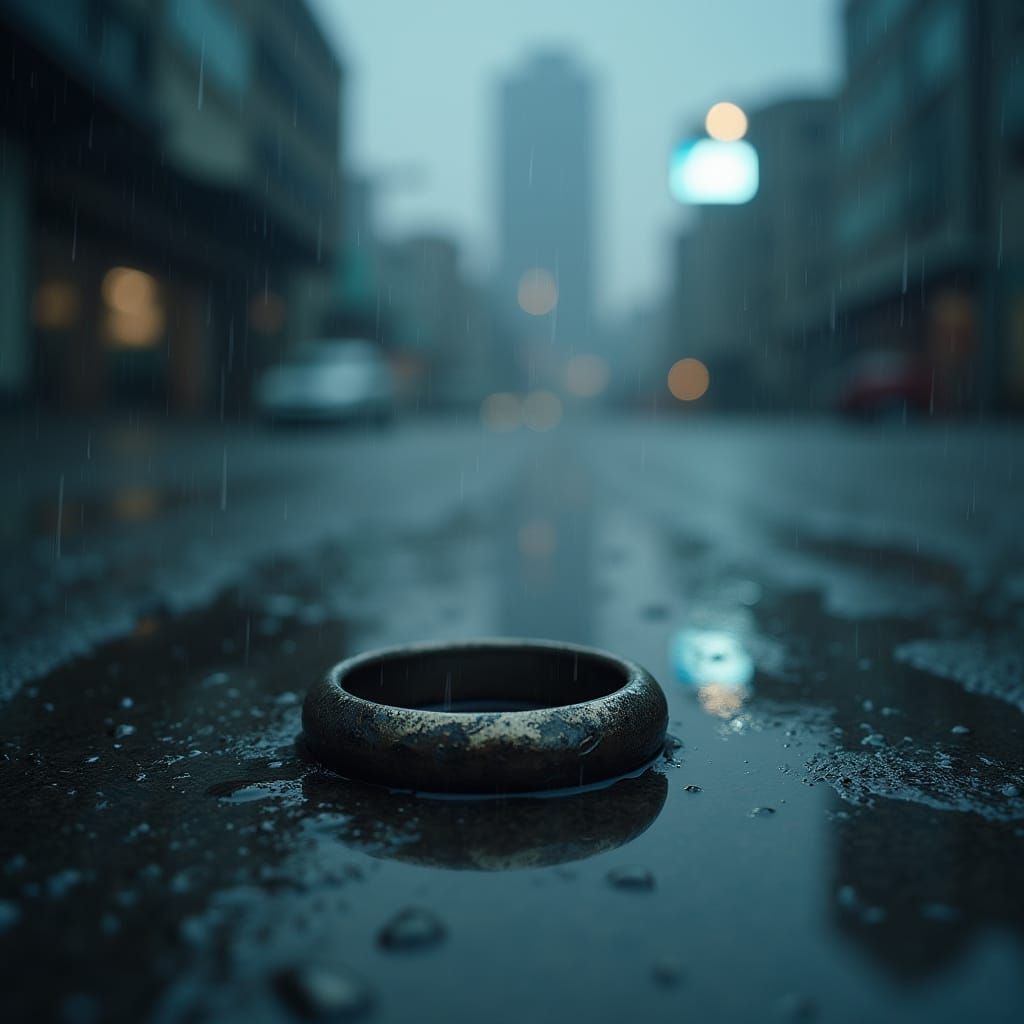 Broken Ring in Rain: Cinematic Urban Melancholy