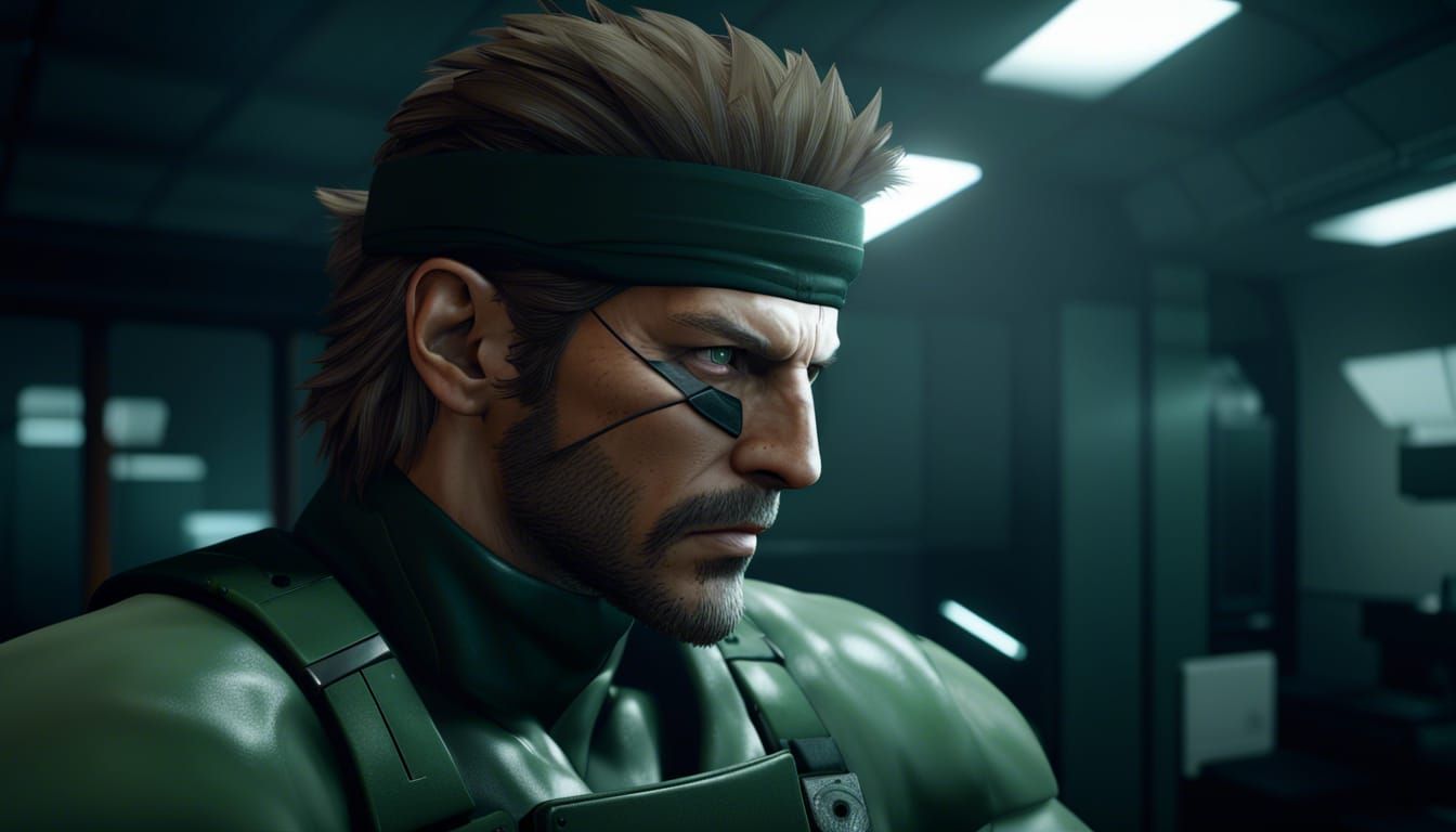 Solid Snake in 8K Resolution with Dynamic Lighting