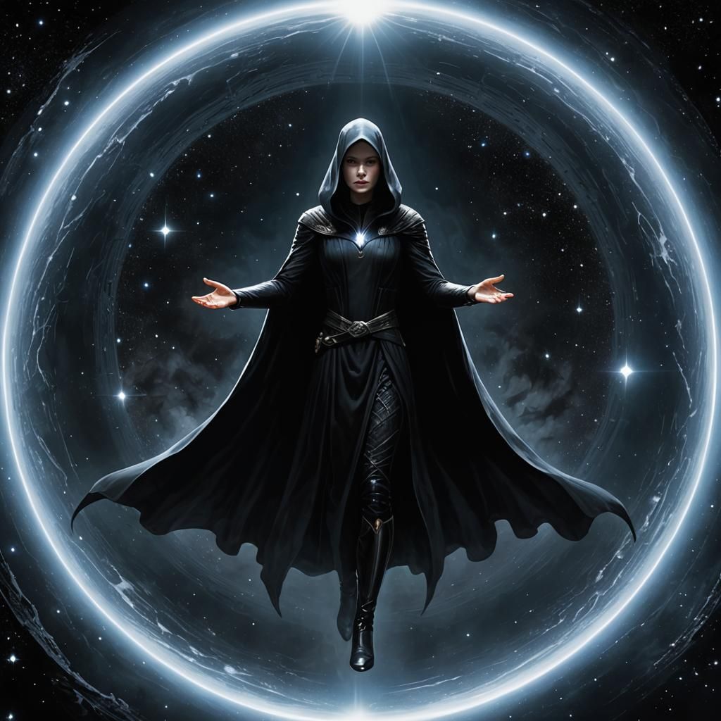 Illuminated Hand Guiding into the Void