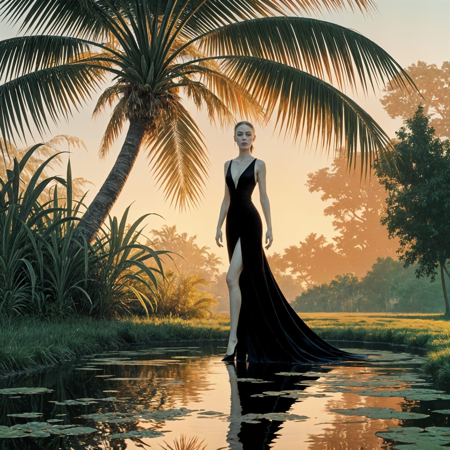 Modern Vampire in Impressionistic Double Exposure