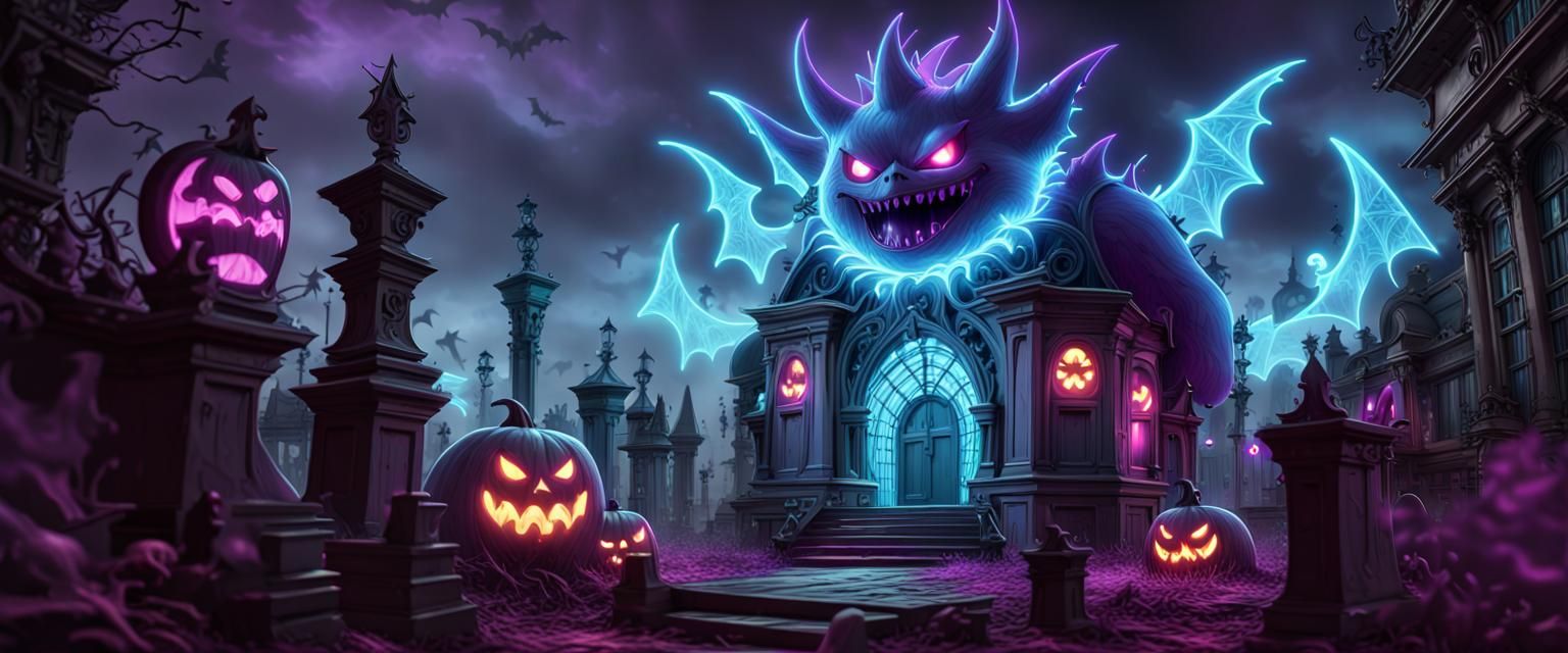 Evil Gengar in a Haunted Burial Ground
