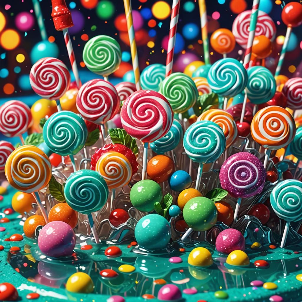 Candy Art Spearmint Rhino at Watering Hole