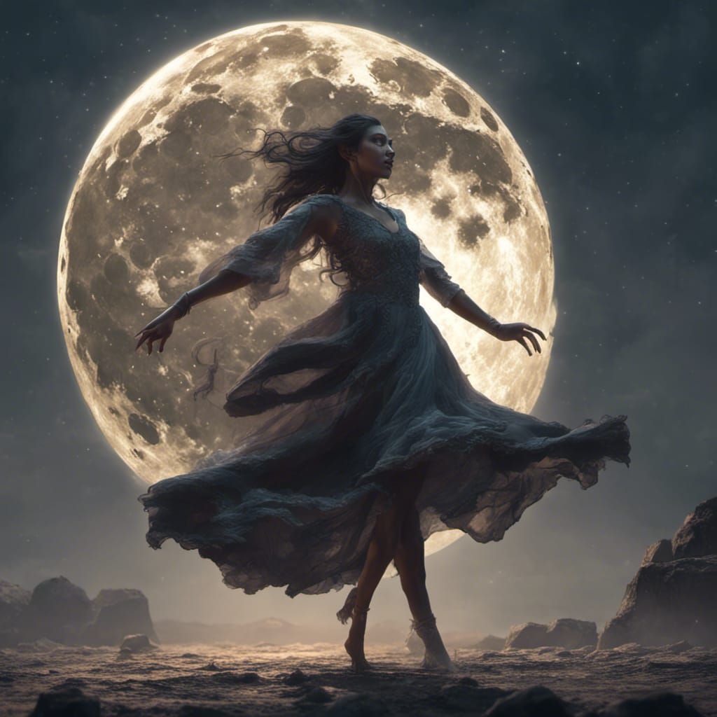Dancing under full moon
