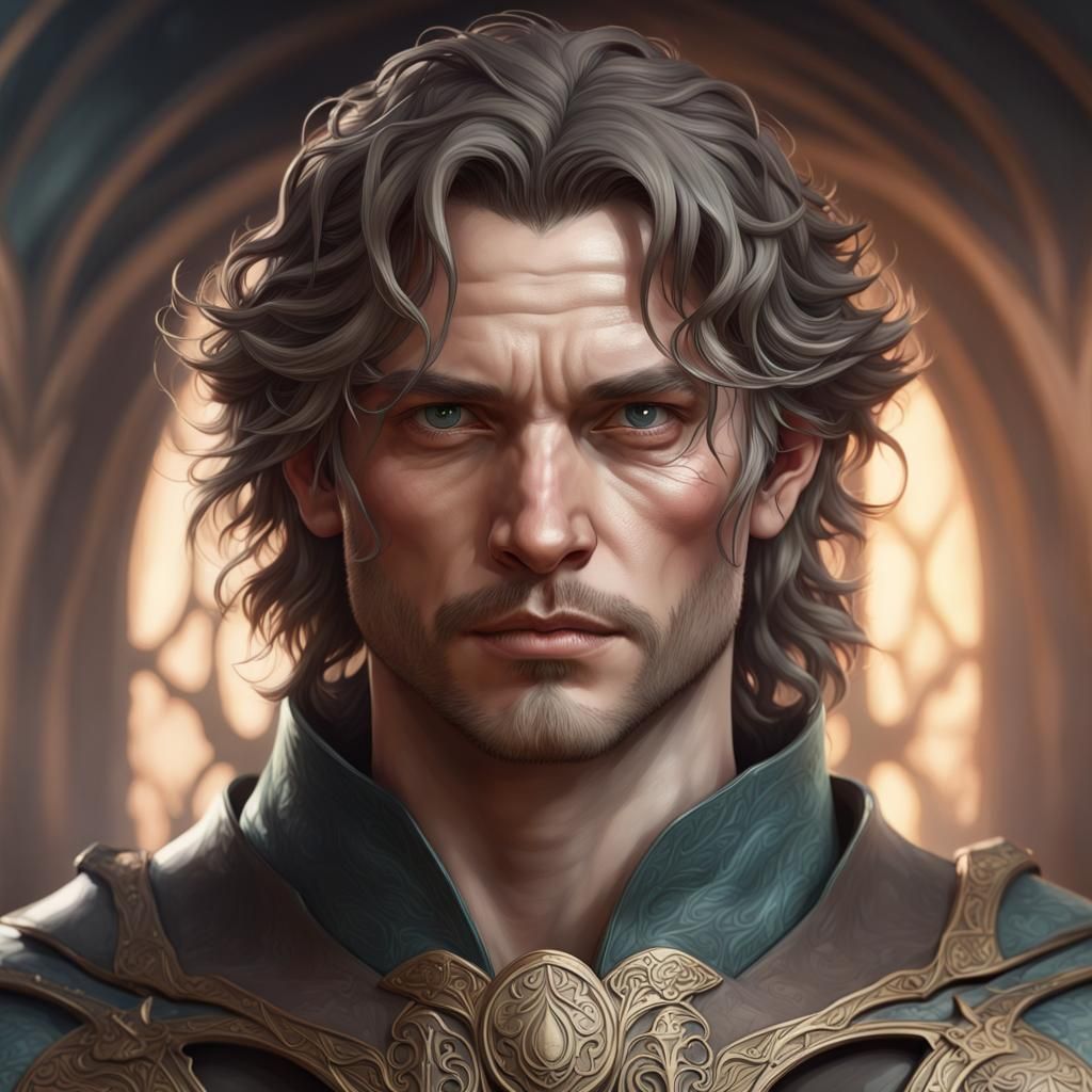 Lord of the Rings Portrait in Hyperdetailed Style