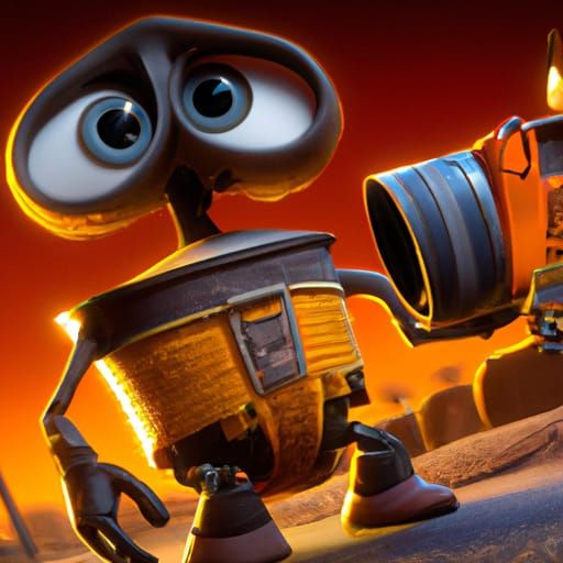WALL-E Reimagined: Pixar-Style 3D Concept Art