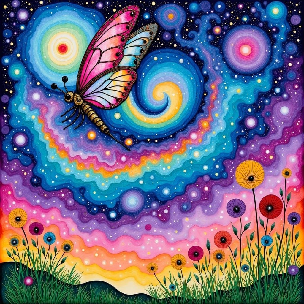 Firefly Galaxy: Watercolor Magic Beyond Zentangle