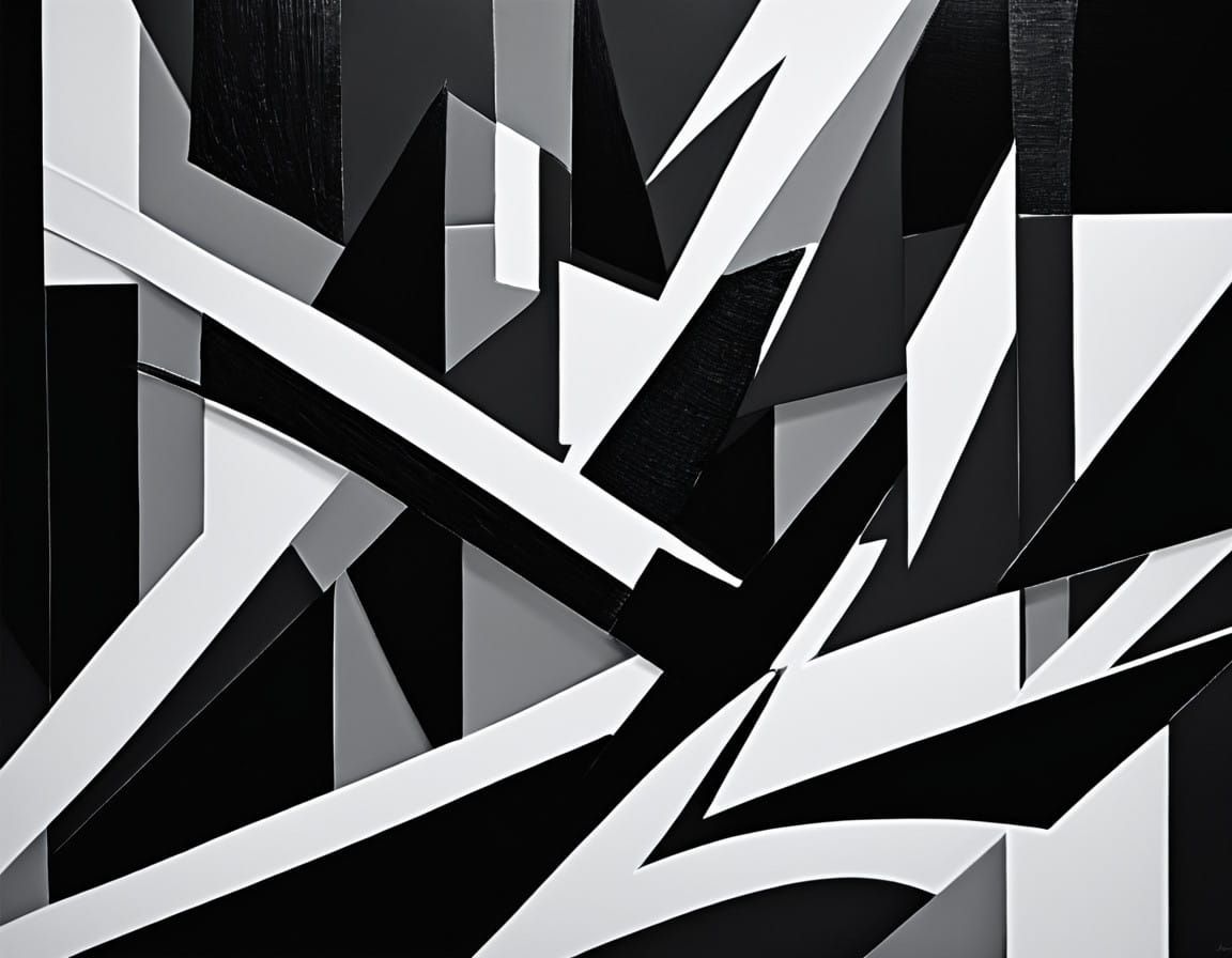 Dynamic Chiaroscuro Abstract Masterpiece