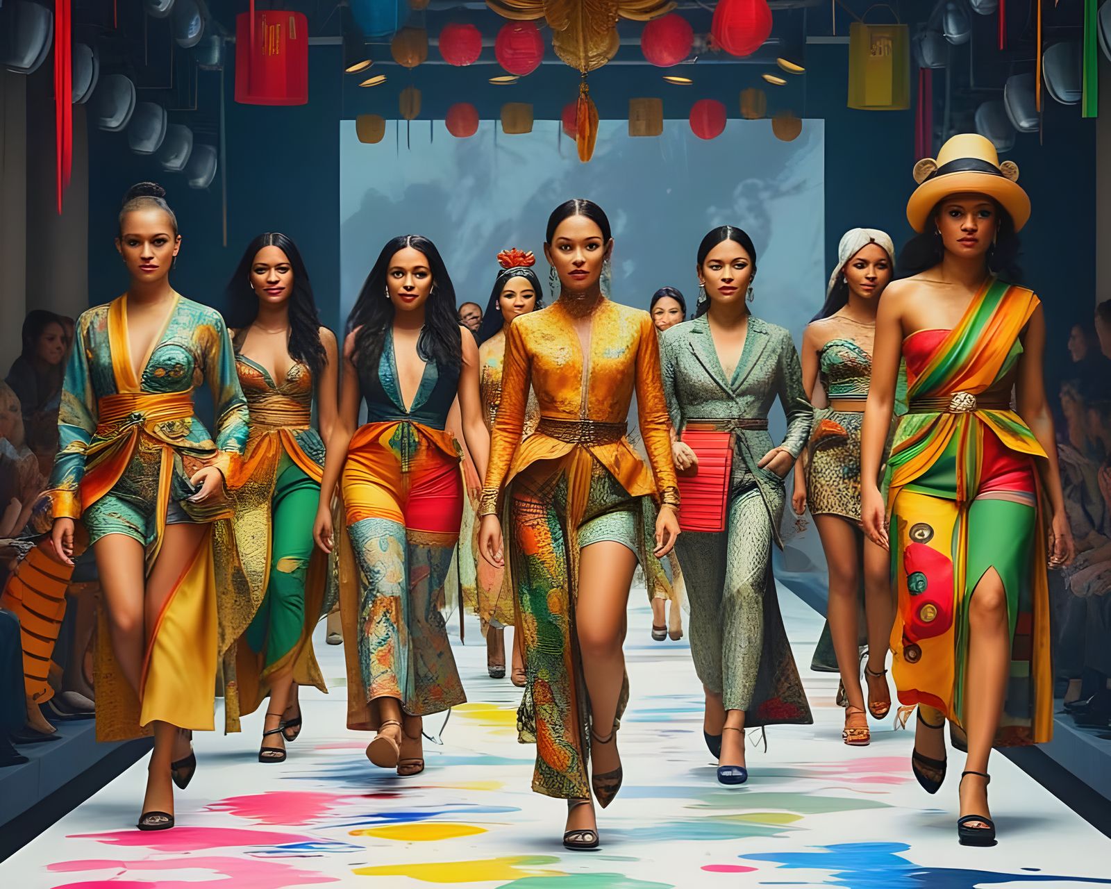 Global Fashion Fusion in Vibrant Celebration